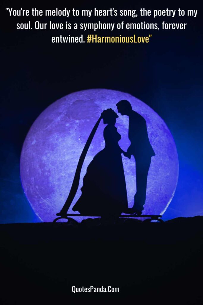 Lovely couple amazing photo in moon light with beautiful quotes With Photo