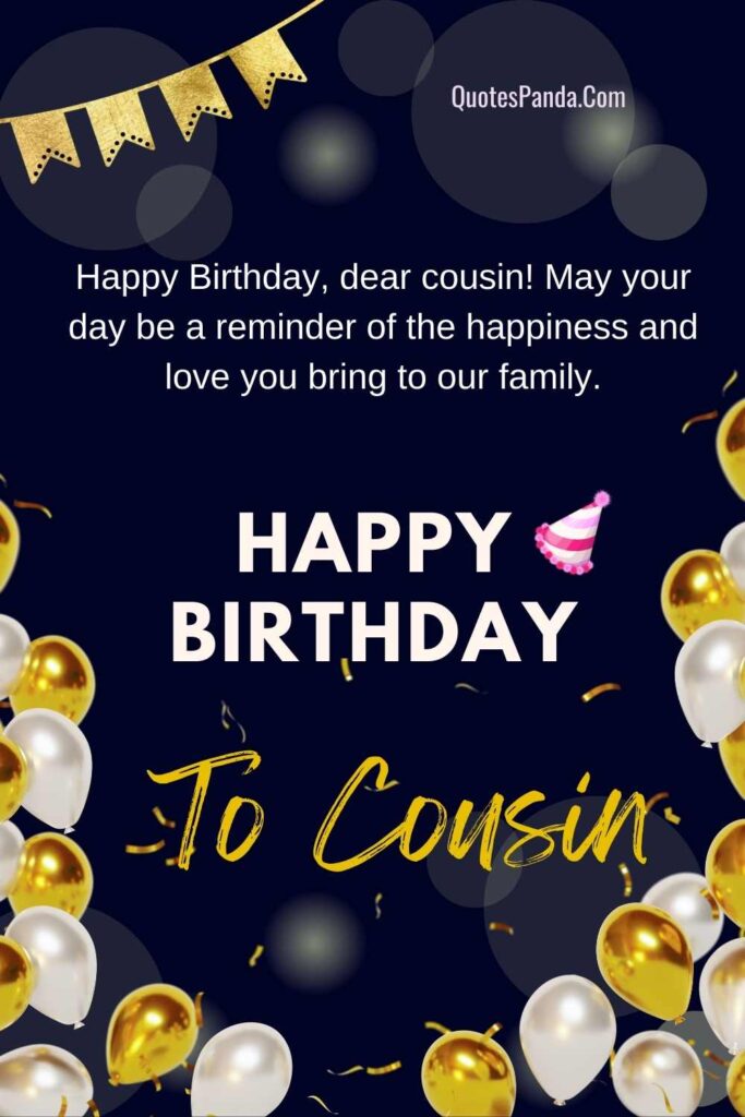 my Dear cousin birthday card messages 