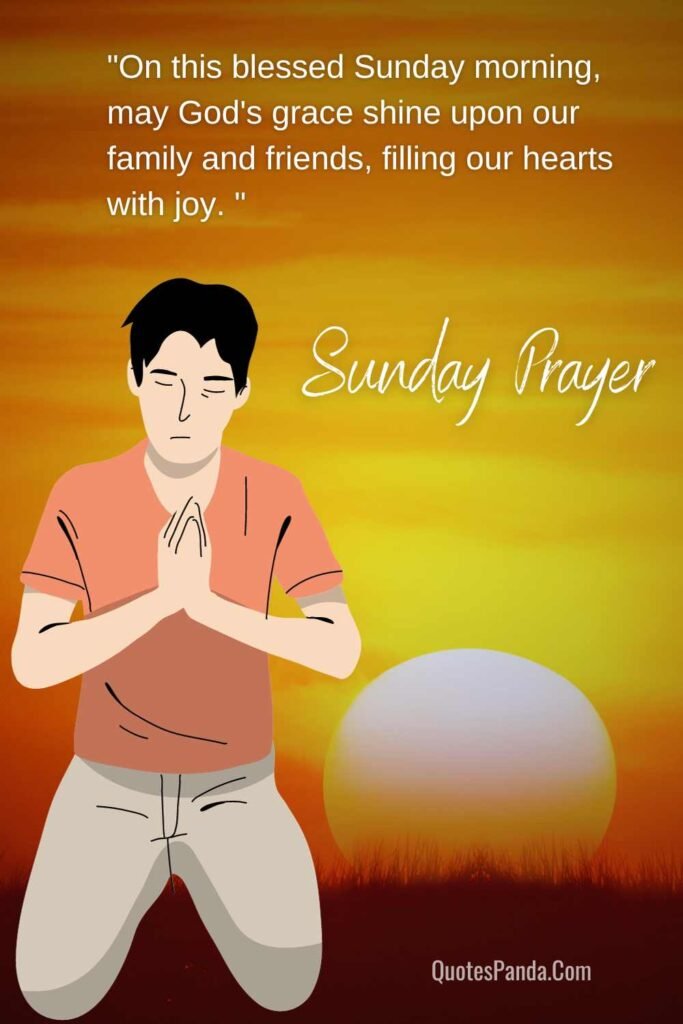 sunday morning prayer with image