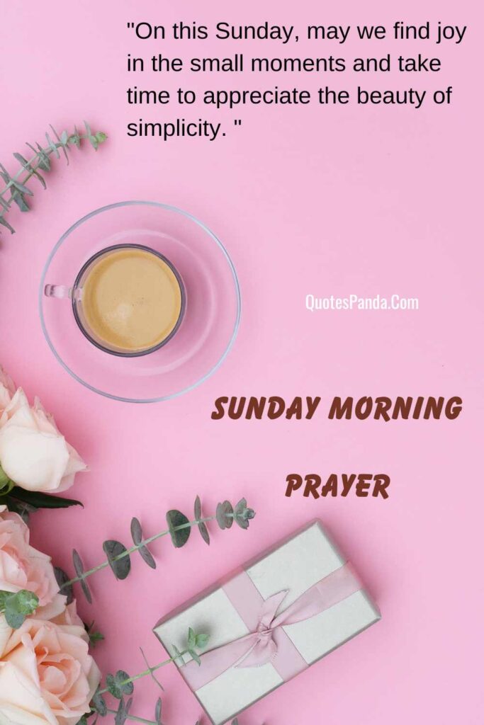 sunday morning prayer for gratitude and guidance