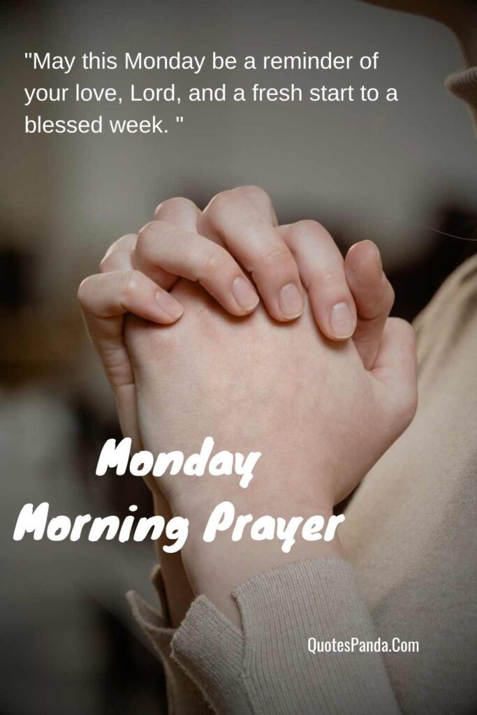 monday morning prayer to start the week