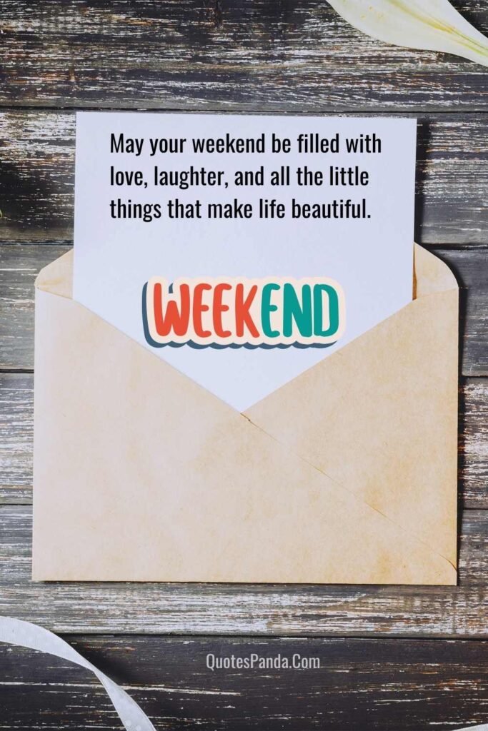 happy Weekend greetings card with images