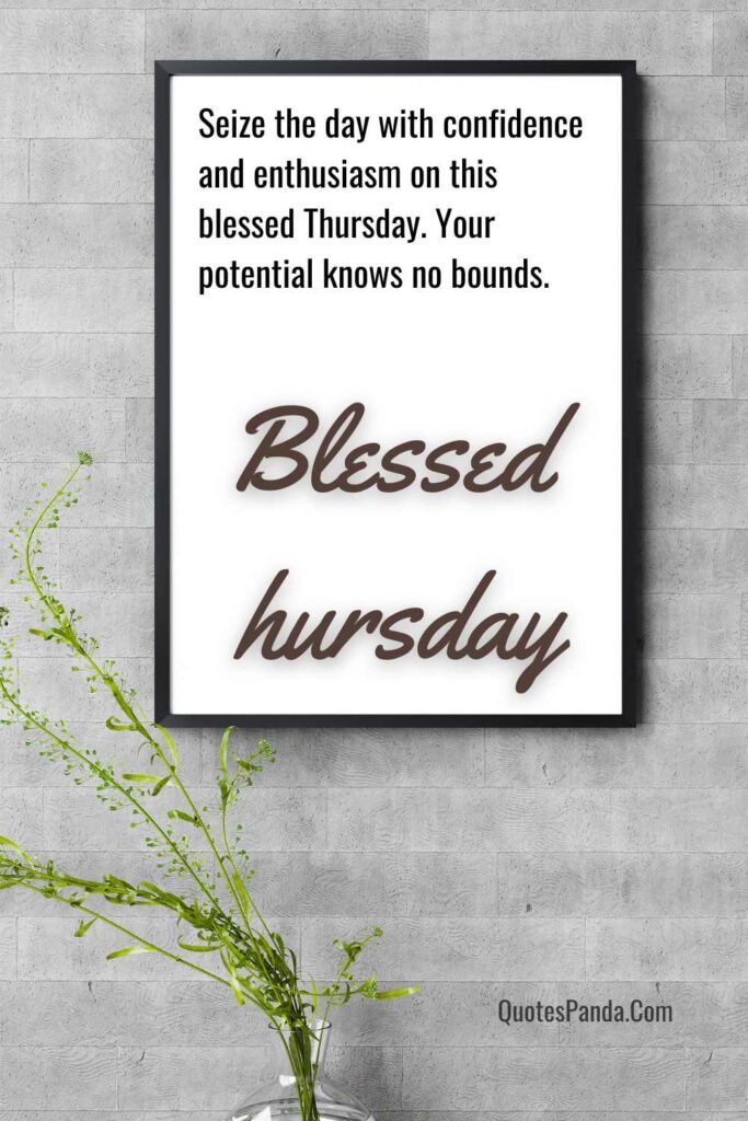 blessed thursday morning greetings card