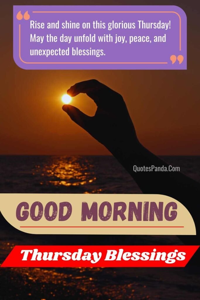 thursday dawn brings blessings and joy quotes images