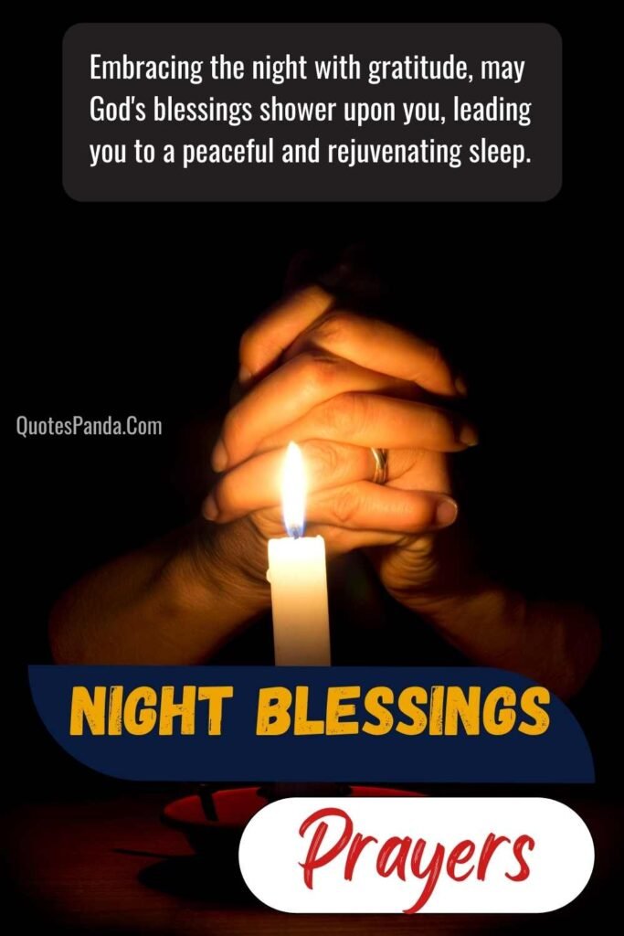calm night blessings prayers sleep well photos