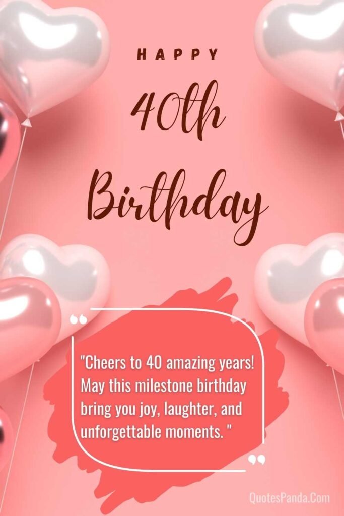 joyful 40th birthday wishes in images quotes