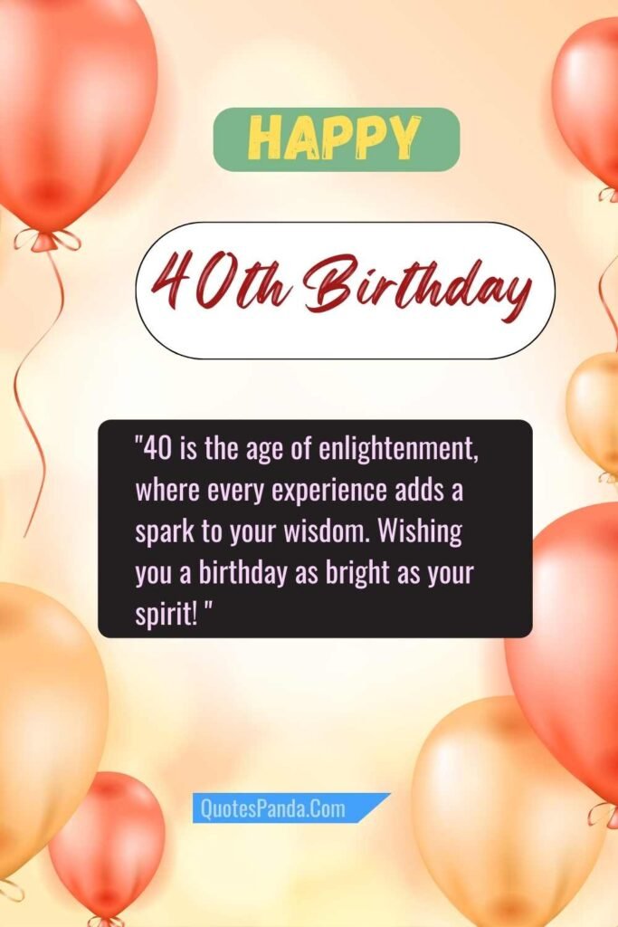 inspirational 40th birthday messages with pictures