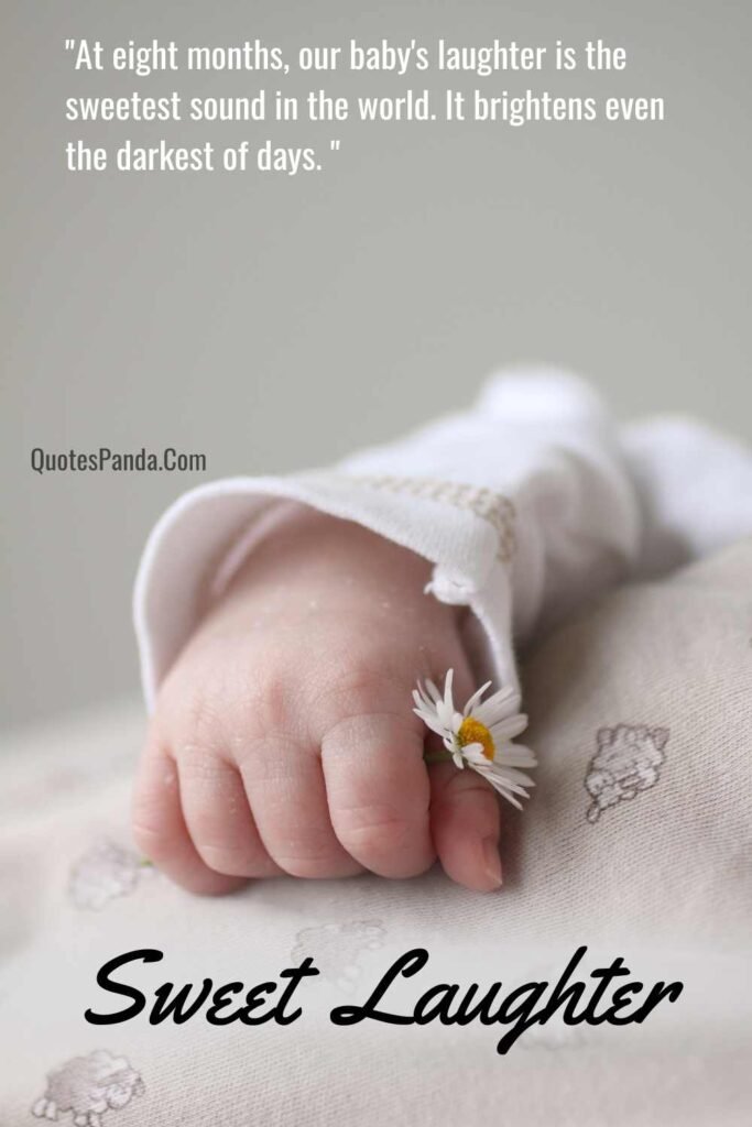 adorable infant reaching eight months old quotes with images