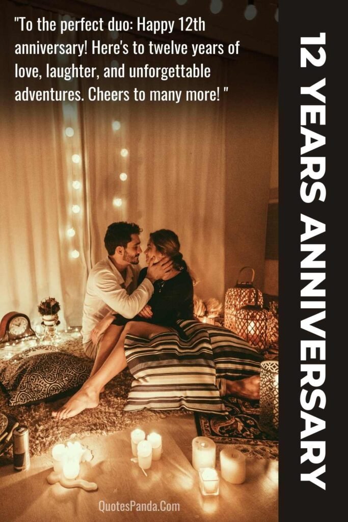 loving words for twelve-year marriage celebration images
