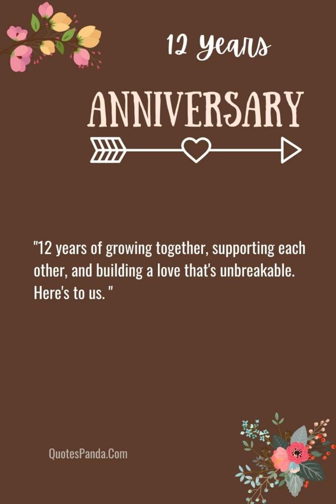 memorable phrases for twelve-year marriage milestone quotes images