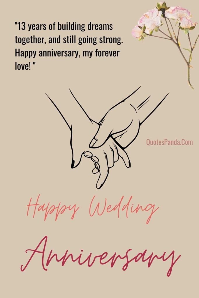 Romantic 13th Wedding Anniversary Wishes For Couples images