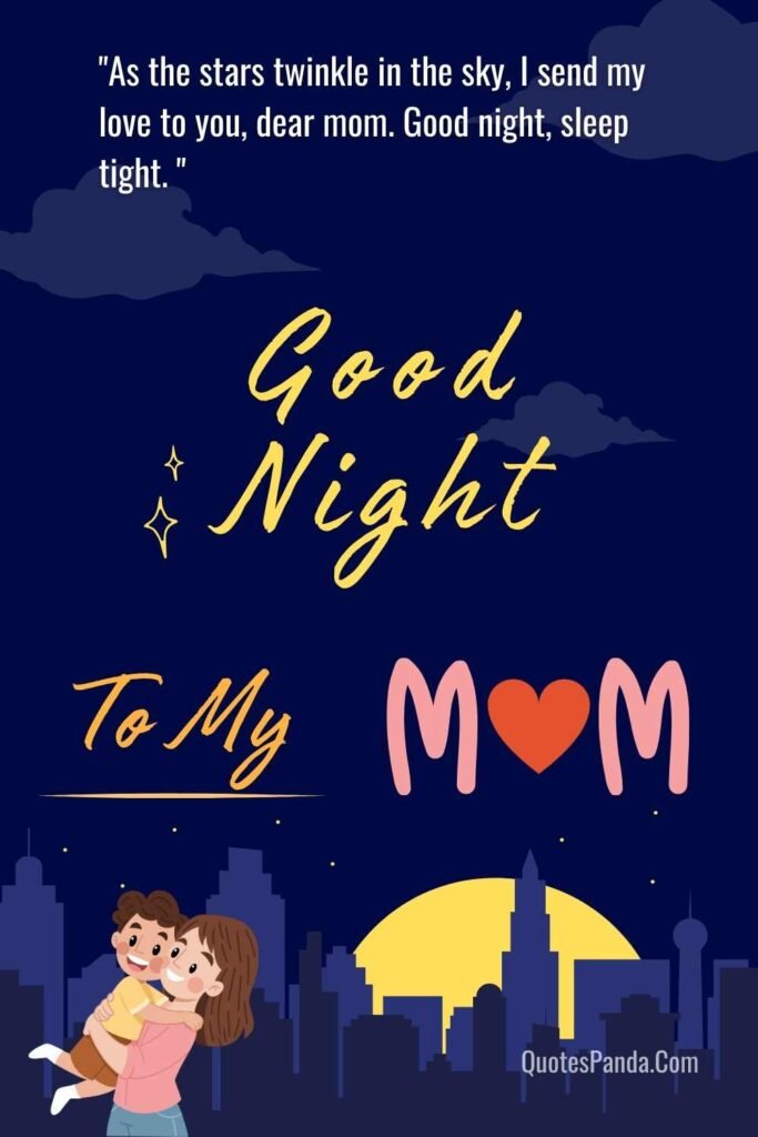 Touching Good Night Quotes for Your Beloved Mother images