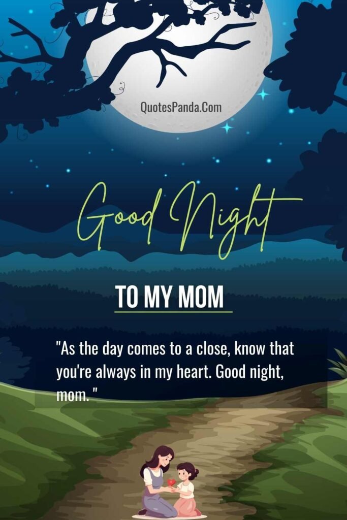 Good Night Quotes for Mother to Express Your Love images