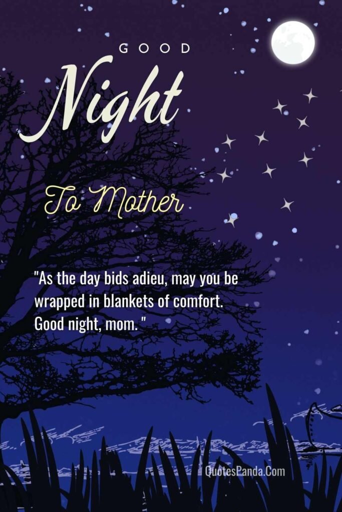 Good Night Mom Messages to Fill Her Heart images