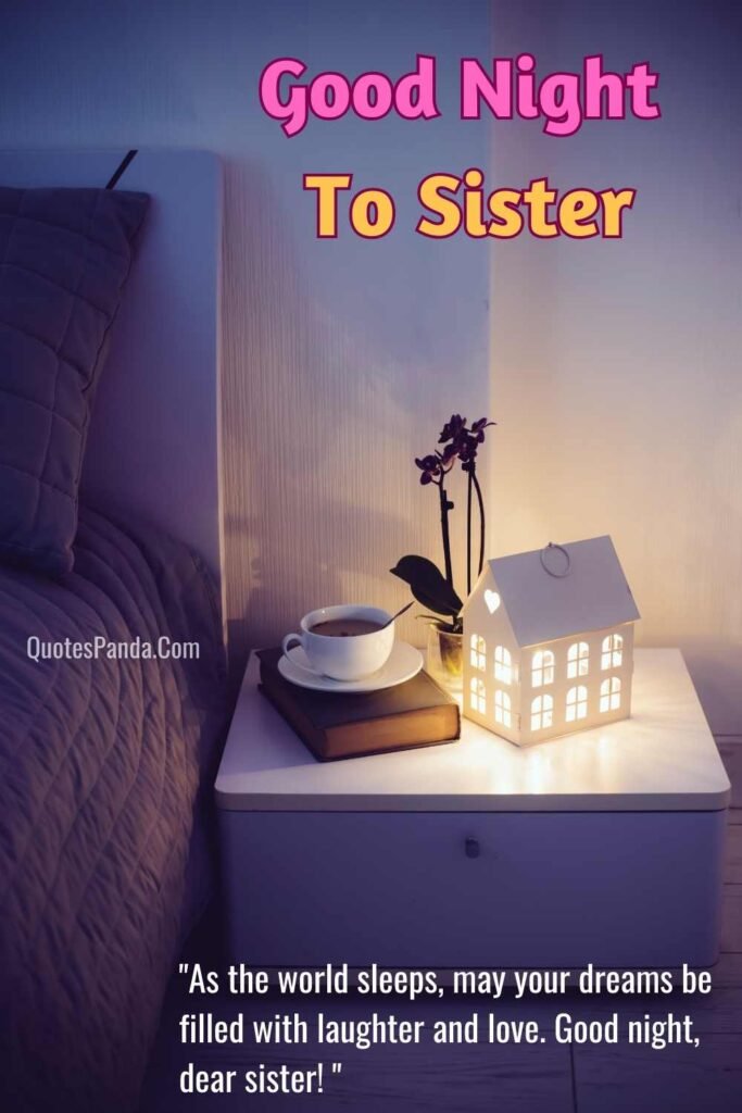 heartfelt sisterly goodnight wishes images 