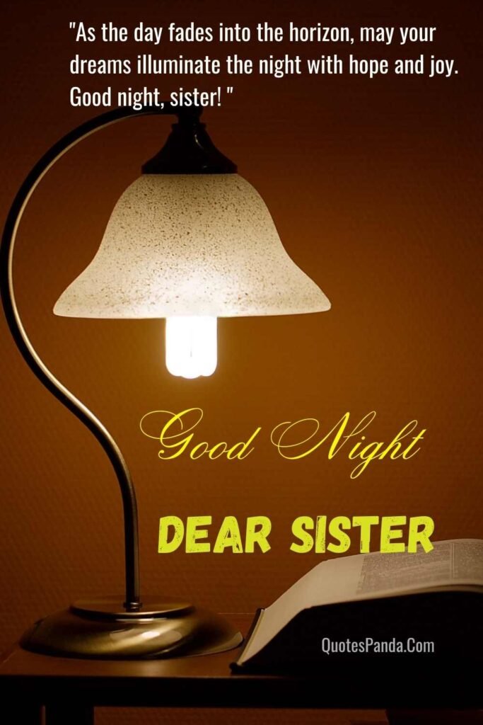 loving bedtime sisterly quotes sweet good night images