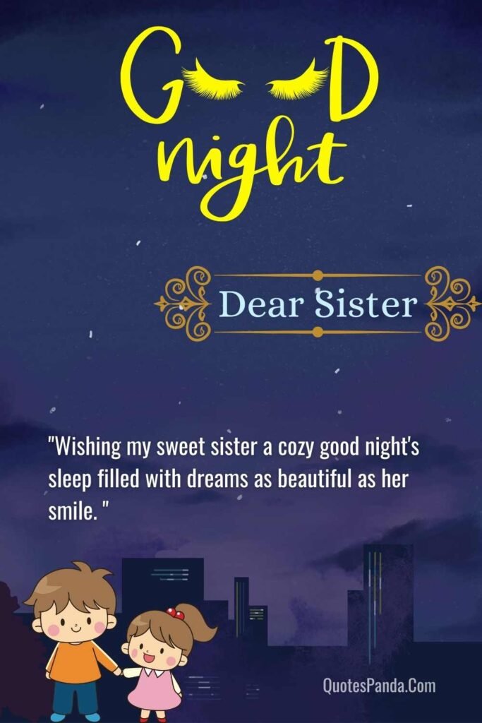 heartfelt goodnight messages for sister images