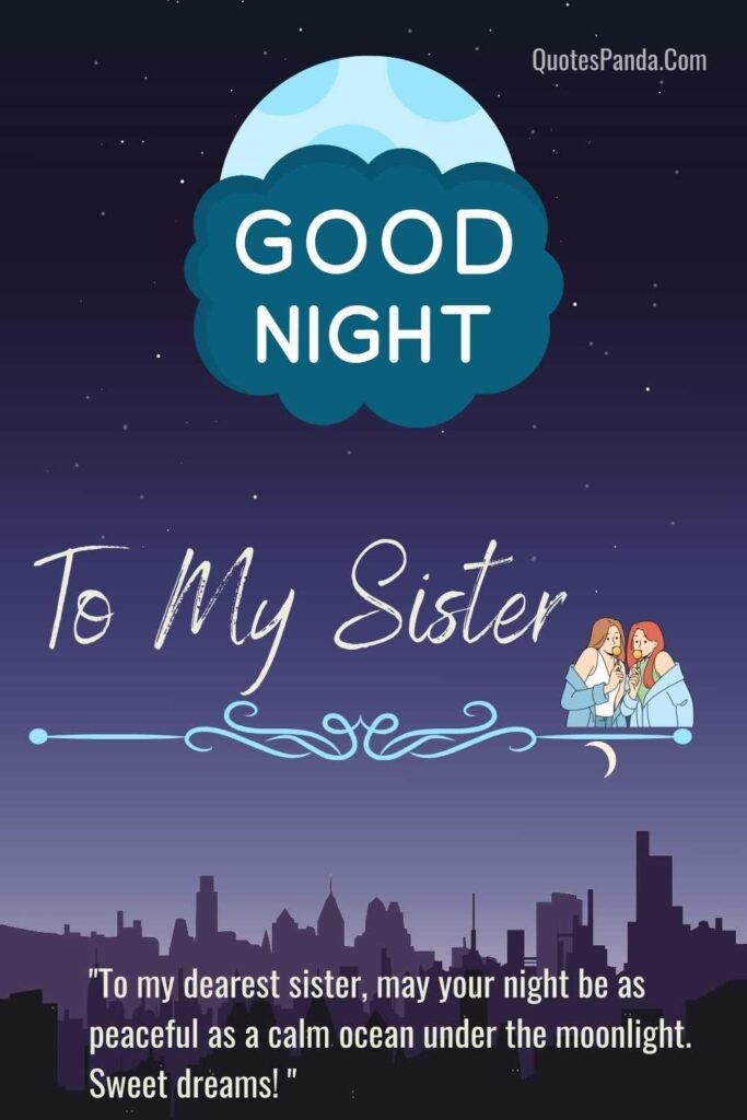 sibling bedtime wishes sister quotes with images